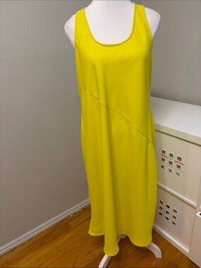 Calvin Klein Bright Yellow Sleeveless Midi women’s Dress Size S